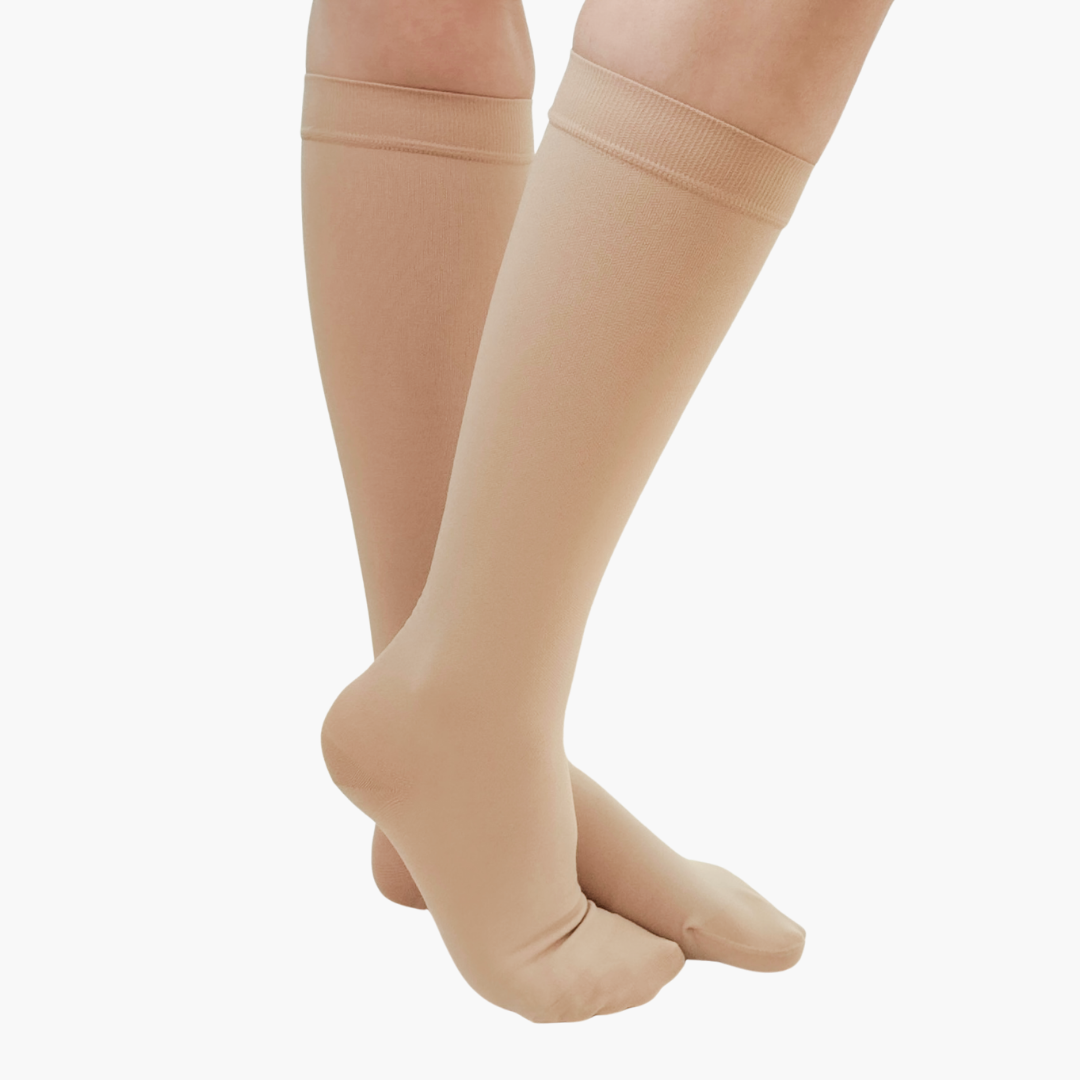 ORTHOBACK® LuxCompress - comfortable & stylish everyday compression stockings with an elastic band