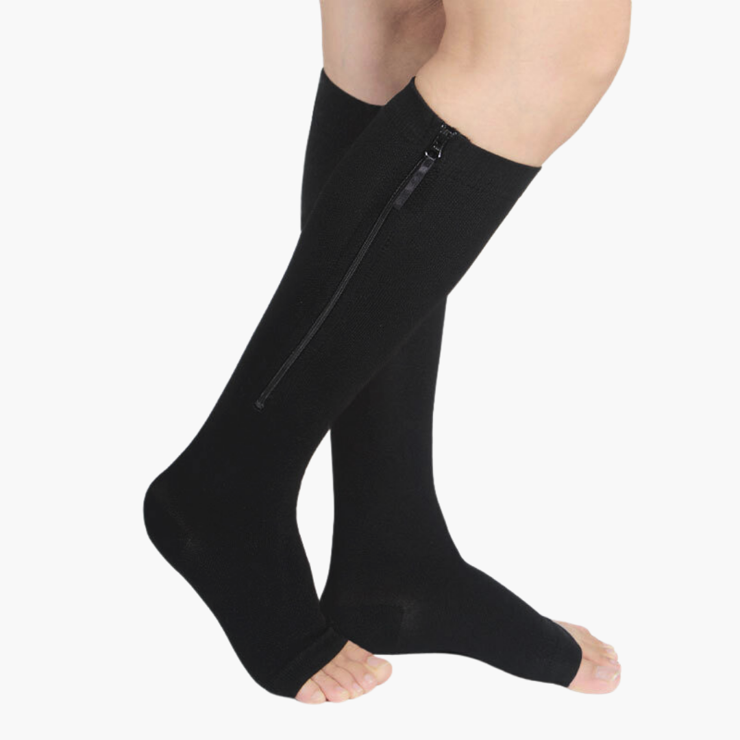 ORTHOBACK® ZipComfort - Toeless Compression Stockings