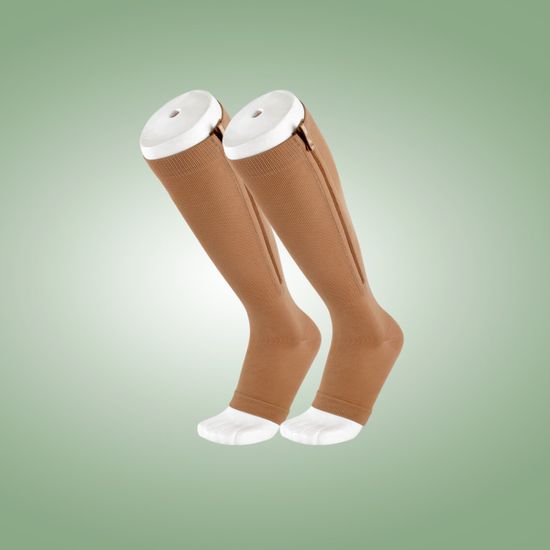 ORTHOBACK® ZipComfort - Toeless Compression Stockings