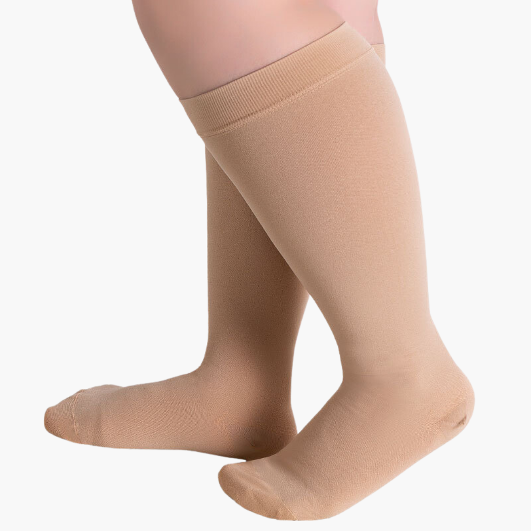 ORTHOBACK® LuxCompress - comfortable & stylish everyday compression stockings with an elastic band