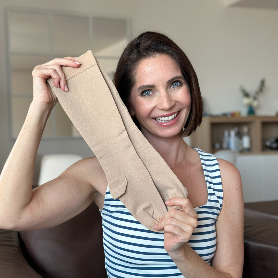 ORTHOBACK® LuxCompress - comfortable & stylish everyday compression stockings with an elastic band