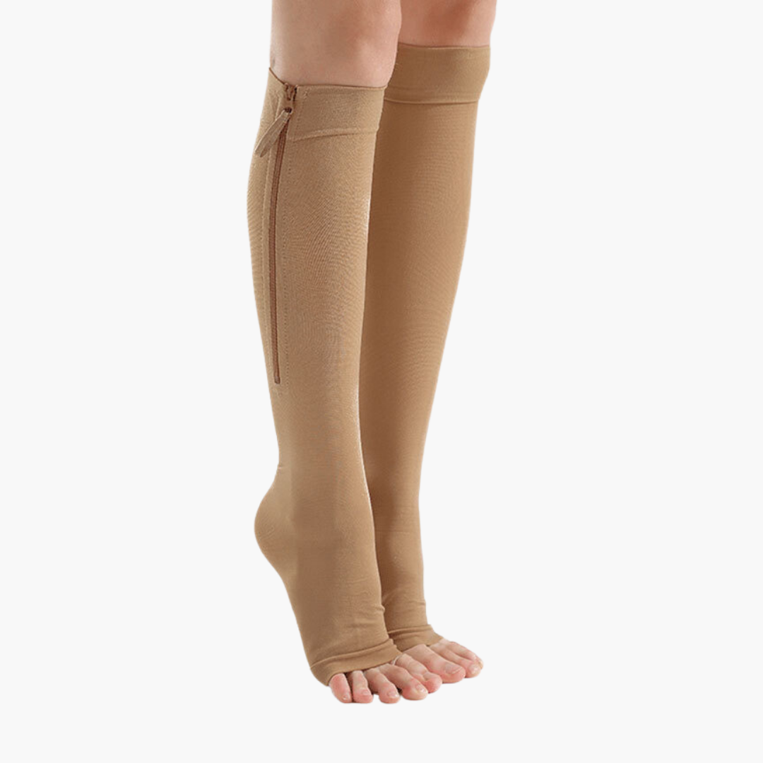 ORTHOBACK® ZipComfort - Toeless Compression Stockings