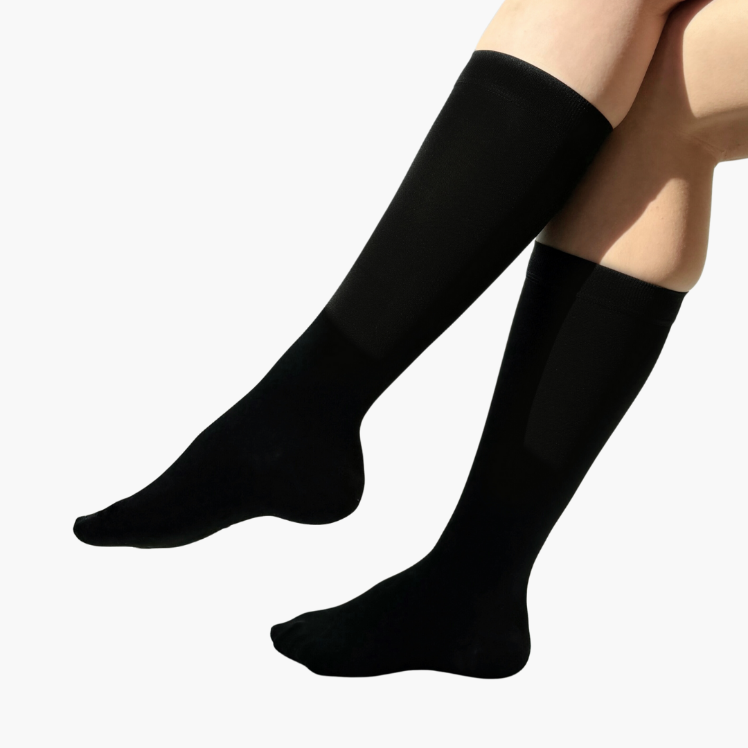 ORTHOBACK® LuxCompress - comfortable & stylish everyday compression stockings with an elastic band