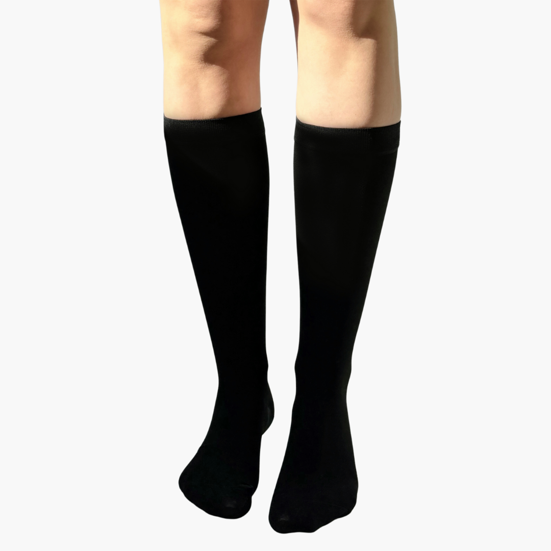 ORTHOBACK® LuxCompress - comfortable & stylish everyday compression stockings with an elastic band