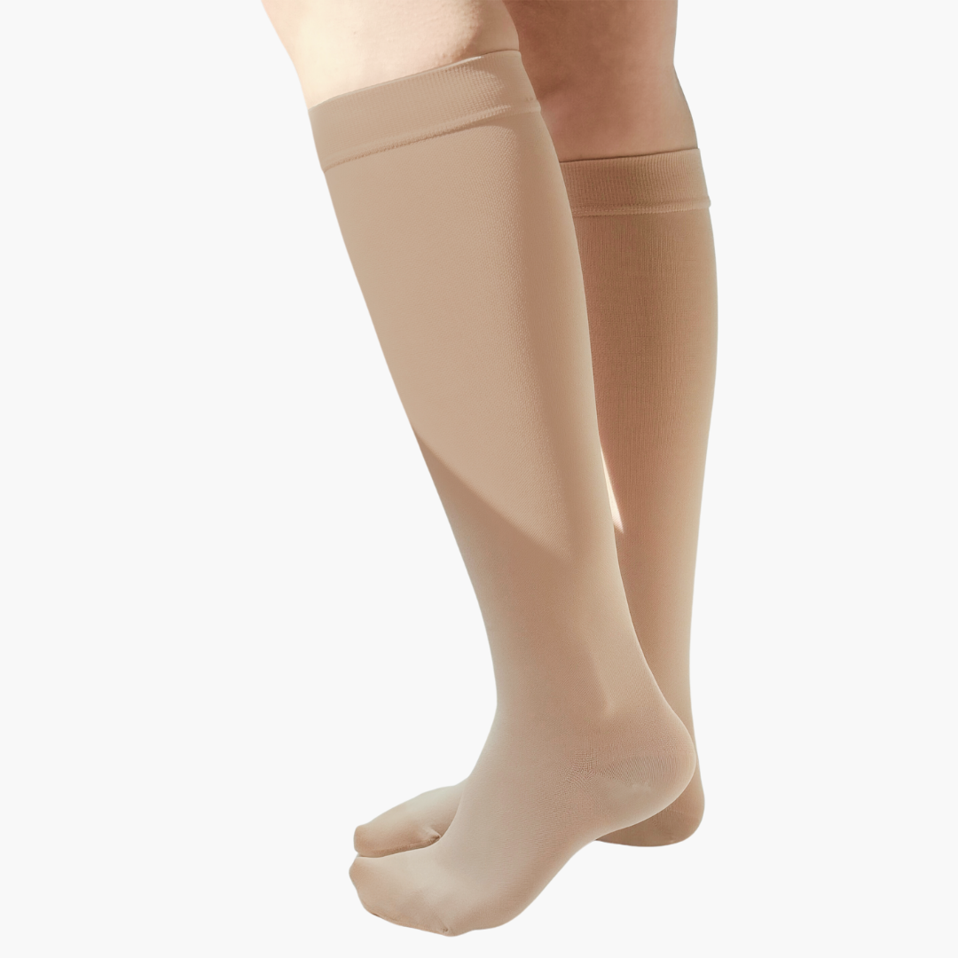 ORTHOBACK® LuxCompress - comfortable & stylish everyday compression stockings with an elastic band